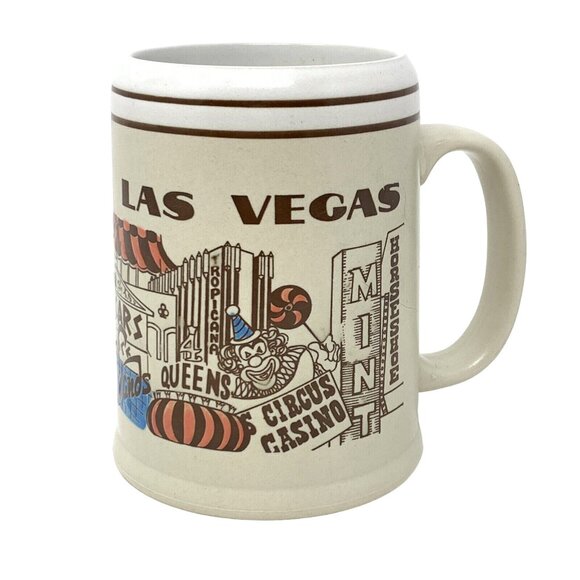 Las Vegas Nevada NV Mug Casino Hotel Strip Ceramic Vintage Diner Made In Japan - Picture 2 of 8